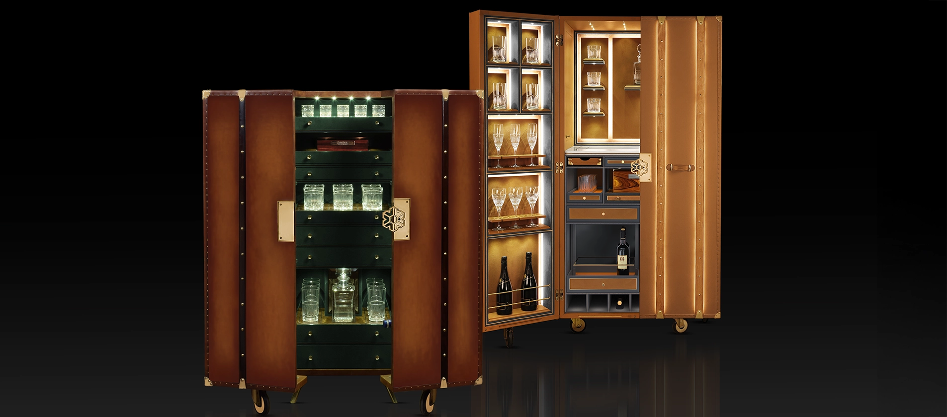 PRIZMIC & BRILL BAR TRUNK　バーカウンター Bar Cabinet Trunks for Home | Made-to-order Bar Cabinets | Trunks