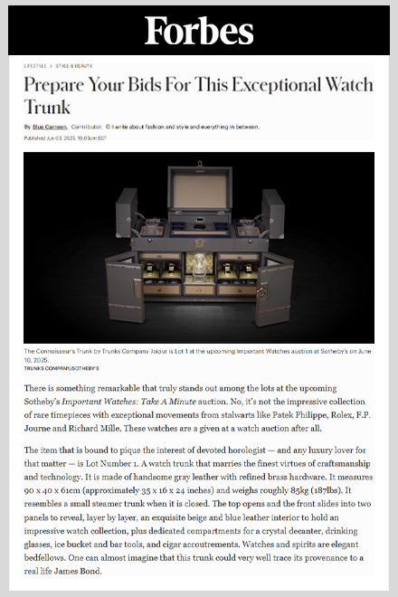 TRUNKS COMPANY FOR SOTHEBY'S NEW YORK