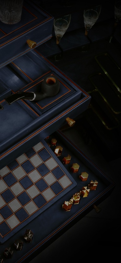 pipe & chess bar cabinet TRUNK