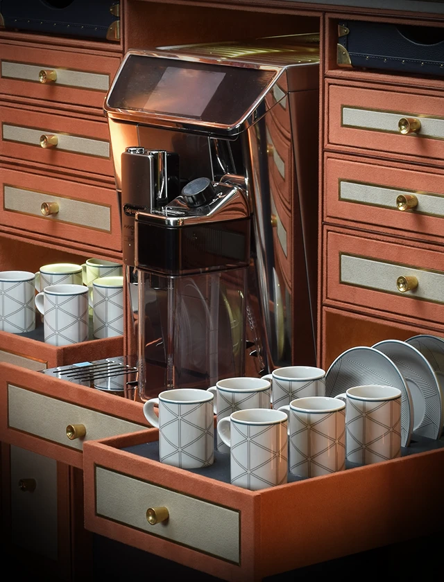 Large tea and coffee cabinet trunk